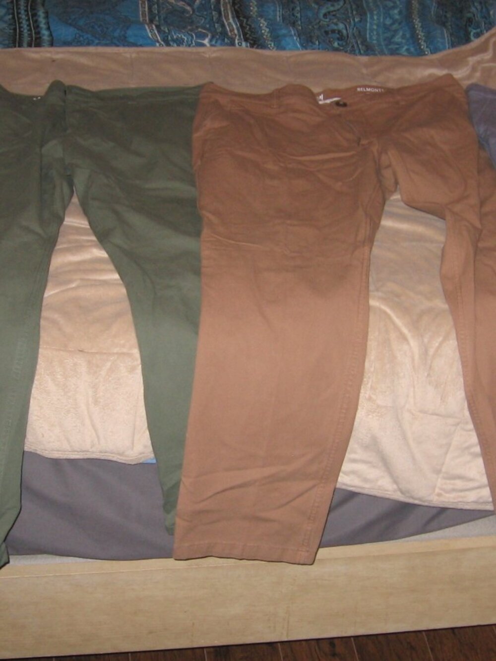 Lot of 4 Mugsy Stretchy Jeans Chinos Men's 38 x 30 Beige Brown Green Gray